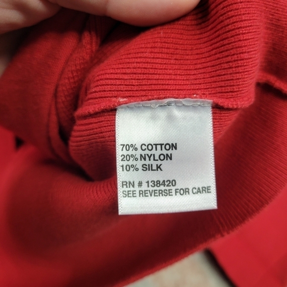 Etcetera Red Knit Sweater Jacket Blazer Size Large - Picture 9 of 9